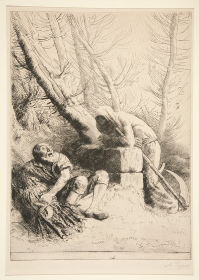 La muerte y el leñador de Alphonse Legros