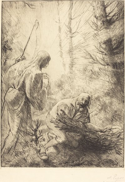 La muerte y el leñador, 2da placa de Alphonse Legros