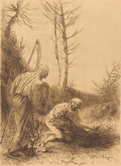 La Muerte y el Leñador de Alphonse Legros