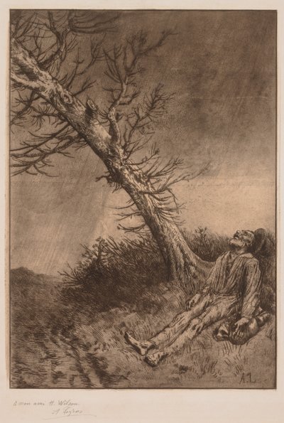 Muerte de un Vagabundo, c. 1875 de Alphonse Legros