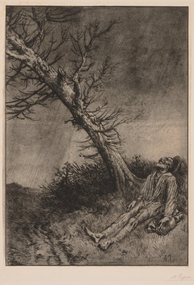Muerte del vagabundo de Alphonse Legros