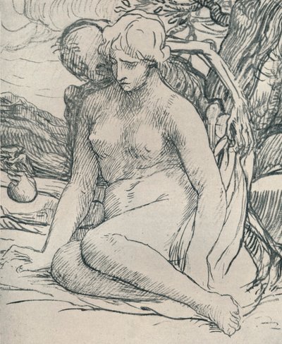 La muerte el pretendiente, c. 1895, 1923 de Alphonse Legros