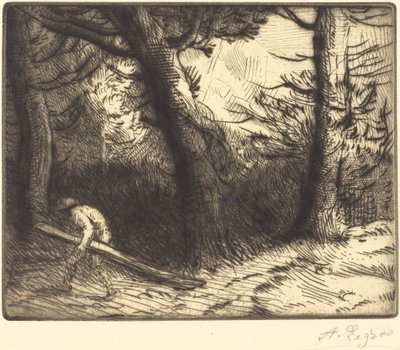 Borde de un bosque en Borgoña de Alphonse Legros