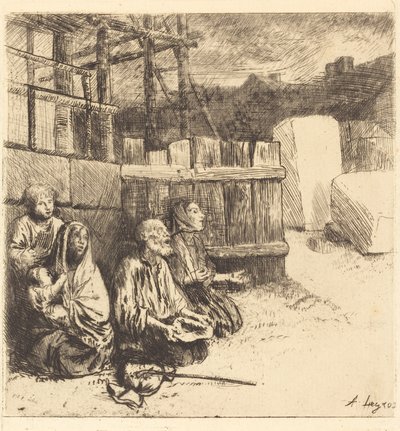 Mendigos ingleses Les mendiants anglais, 1875 de Alphonse Legros
