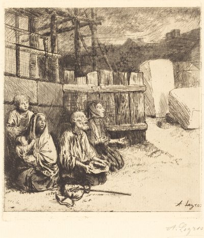 Mendigos ingleses Les mendiants anglais, 1875 de Alphonse Legros