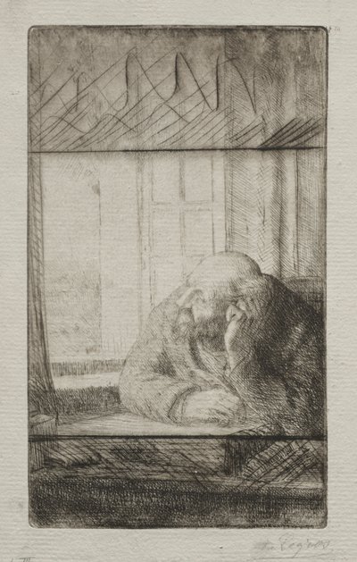Atardecer en la ventana de Alphonse Legros