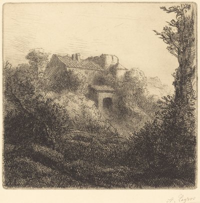 Granja en una colina La ferme sur la colline de Alphonse Legros