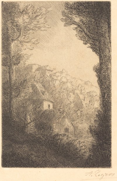 Granja en una Ladera al Sol de Alphonse Legros