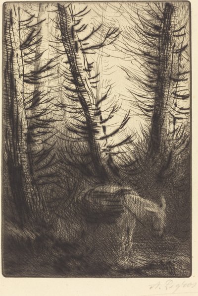 El granjero y su burro de Alphonse Legros
