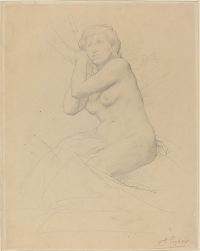 Desnudo femenino sentado de Alphonse Legros