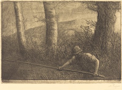 Pescador con una red de aro de Alphonse Legros