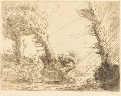 Cosechadores sorprendidos por la tormenta de Alphonse Legros