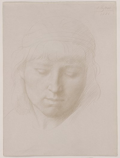 Cabeza de un Hombre, 1886 de Alphonse Legros