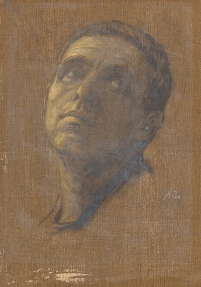 Cabeza de un Hombre con Ojos Vueltos hacia Arriba de Alphonse Legros