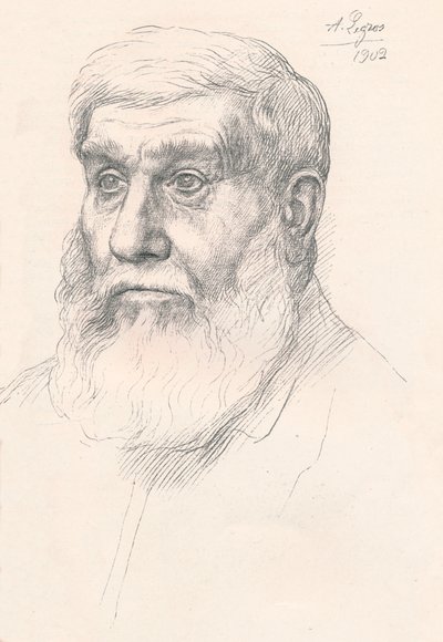 Cabeza de un campesino, 1902-1903 de Alphonse Legros