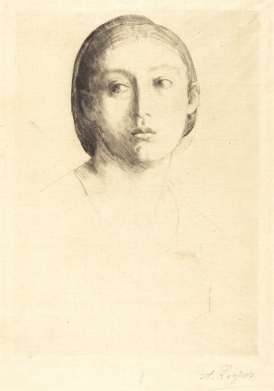 Cabeza de una joven de Alphonse Legros