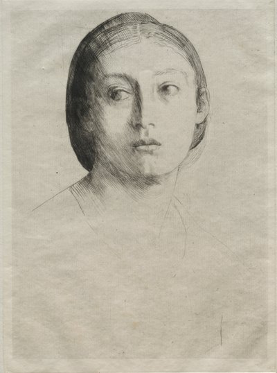 Cabeza de una joven de Alphonse Legros