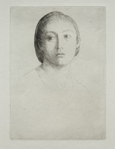 Cabeza de una Joven de Alphonse Legros