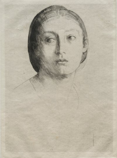Cabeza de una joven de Alphonse Legros