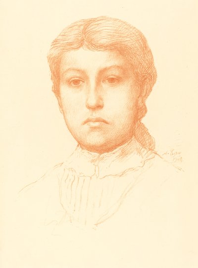 Cabeza de una joven de Alphonse Legros