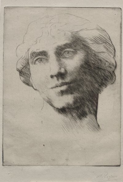 Cabeza de una joven de Alphonse Legros