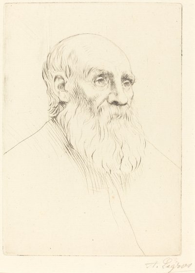 Cabeza de un anciano Etude de tete de Alphonse Legros