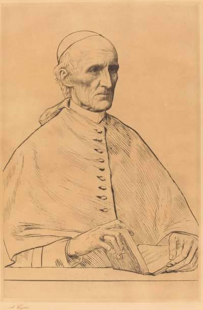 Su Eminencia el Cardenal Manning, 1ª placa de Alphonse Legros