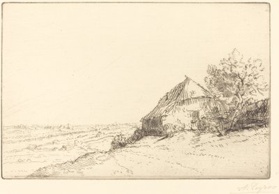Cabaña en una colina de Alphonse Legros