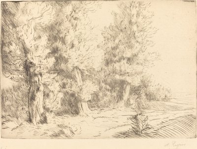 En el Bosque de Fontainebleau de Alphonse Legros
