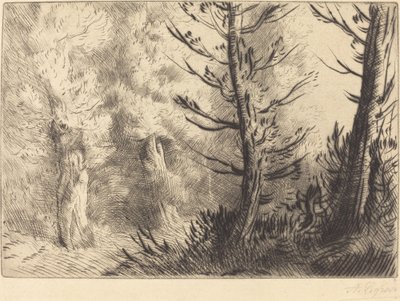 En el bosque de Fontainebleau de Alphonse Legros