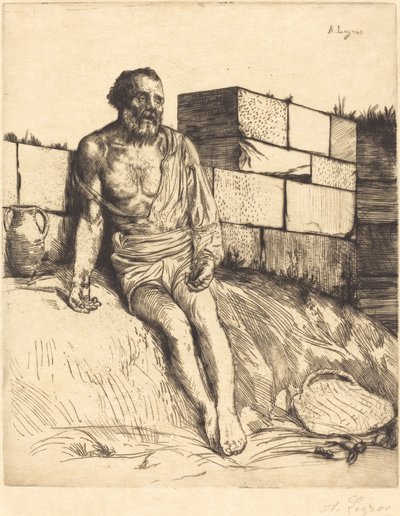 Job, primera placa de Alphonse Legros