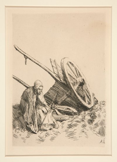 La Charette Brisee (El carro roto) de Alphonse Legros