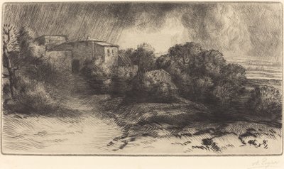 La granja de Brieux efecto de tormenta de Alphonse Legros