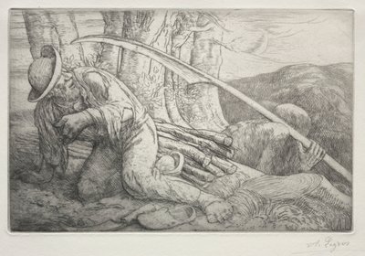 La Mort et le Bûcheron 5ª Placa de Alphonse Legros