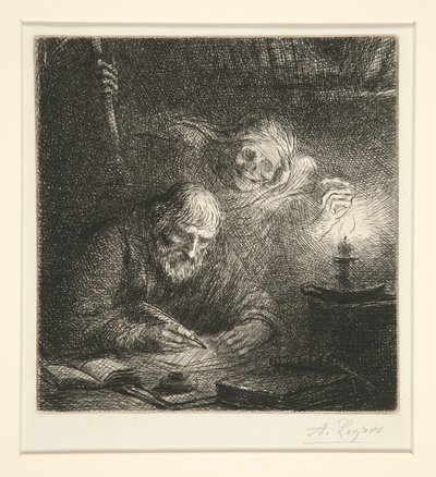 La muerte y el filósofo de Alphonse Legros