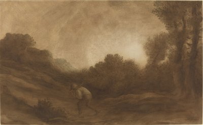 Paisaje, Atardecer de Alphonse Legros