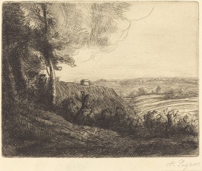 Paisaje: Camino a Horville de Alphonse Legros