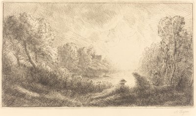 Paisaje: Amanecer de Alphonse Legros
