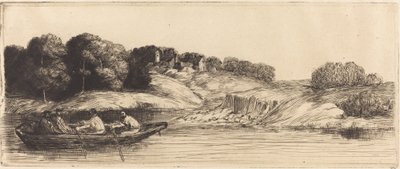 Paisaje con barco, 1ª placa de Alphonse Legros
