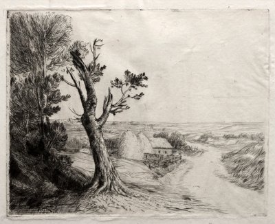 Paisaje con Pajares de Alphonse Legros