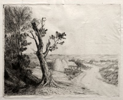 Paisaje con Pajares de Alphonse Legros