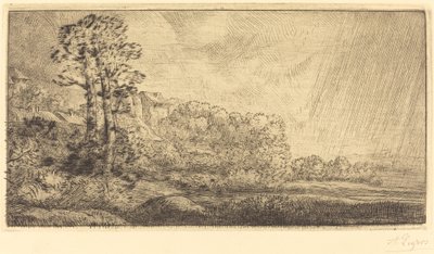 Paisaje con Dos Árboles de Alphonse Legros