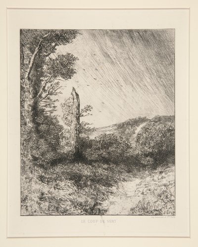 Le Coup de Vent (La ráfaga de viento) de Alphonse Legros