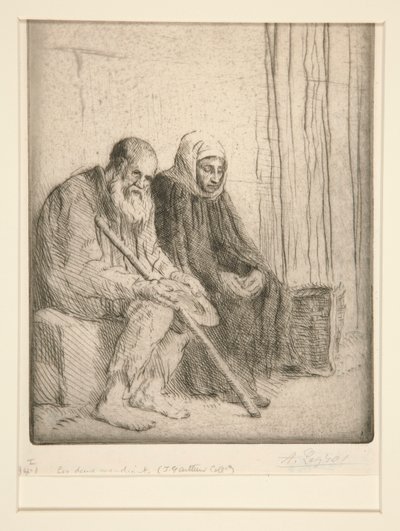 Los dos mendigos (Dos mendigos) de Alphonse Legros