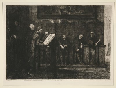 Les chantres espagnols, o Le lutrin (Los cantores españoles, o El atril) de Alphonse Legros