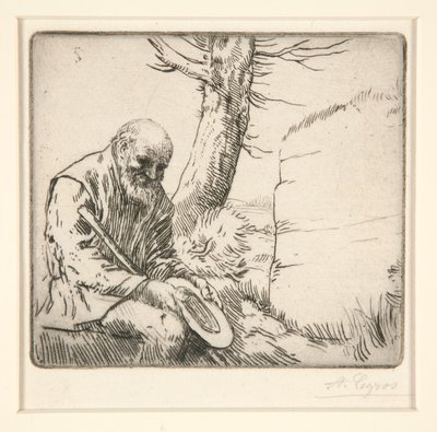 Mendiant, hijo Chapeau a la Main (Mendigo con el sombrero en las manos) de Alphonse Legros