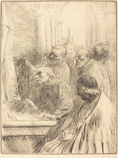 Monjes en la iglesia de Alphonse Legros