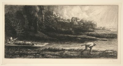 paisaje de barco de Alphonse Legros