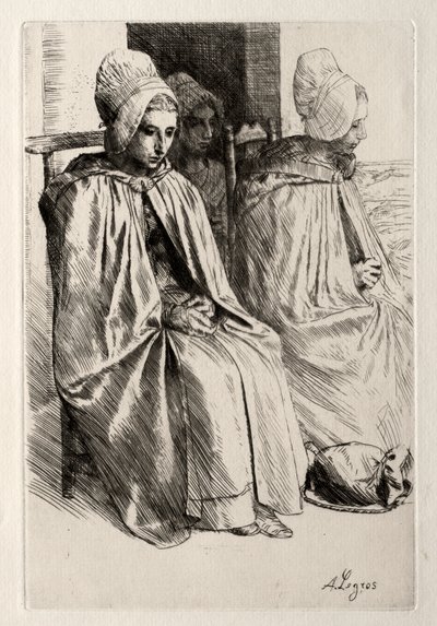 Campesina en el vecindario de Boulogne de Alphonse Legros