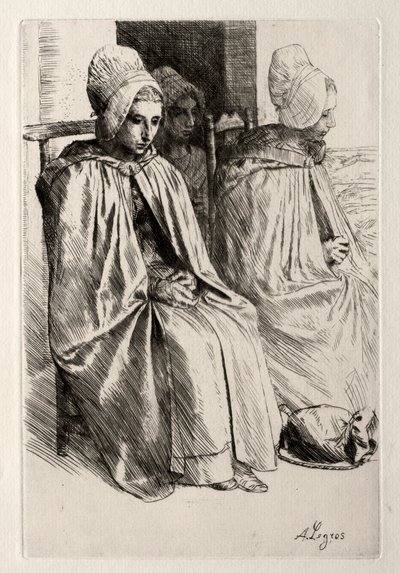 Mujer campesina en el vecindario de Boulogne de Alphonse Legros